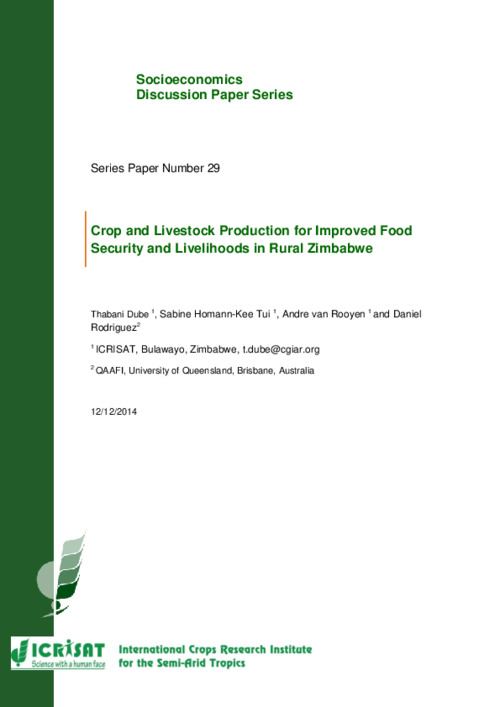 Crop and Livestock Production for Improved Food Security and Livelihoods in Rural Zimbabwe