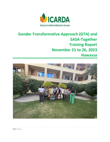 Gender Transformative Approach (GTA) and  SASA-Together