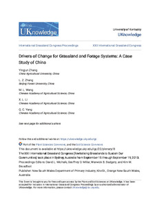 Drivers of Change for Grassland and Forage Systems: A Case Study of China