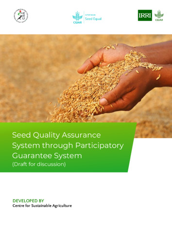Seed Quality Assurance System through Participatory Guarantee System