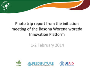 Photo trip report from the initiation meeting of the Basona Worena woreda Innovation Platform, 1-2 February 2014