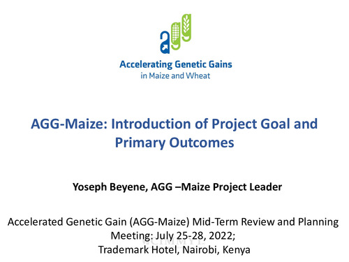 AGG-Maize: Introduction of Project Goal and Primary Outcomes