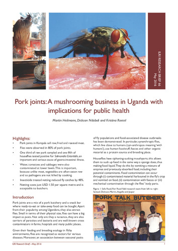 Pork joints: A mushrooming business in Uganda with implications for public health