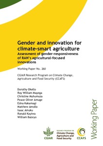 Gender and innovation for climate-smart agriculture. Assessment of gender-responsiveness of RAN's agricultural-focused innovations