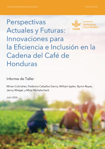 Perspectivas actuales y futuras: Innovaciones para la eficiencia e inclusión en la cadena del café de Honduras