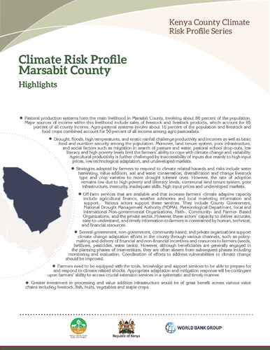 Climate Risk Profile for Marsabit County. Kenya County Climate Risk Profile Series