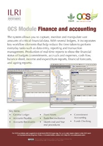 OCS Module—Finance and accounting