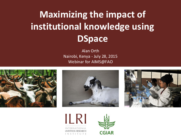 Maximizing the Impact of Institutional Knowledge Using DSpace