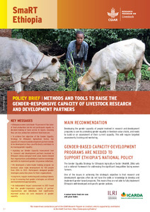 Methods and tools to raise gender-responsive capacity of livestock research and development partners