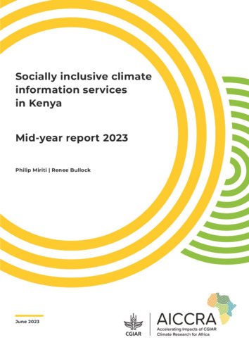 Socially inclusive climate information services in Kenya: Mid-year report 2023