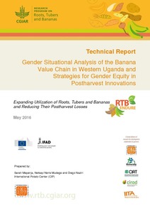 Gender situational analysis of the banana value chain in Western Uganda and strategies for gender equity in postharvest innovations