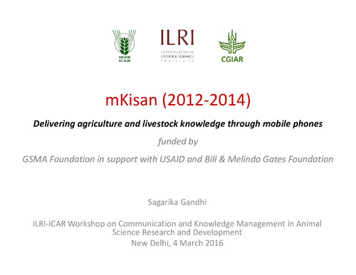 mKisan (2012-2014): Delivering agriculture and livestock knowledge through mobile phones