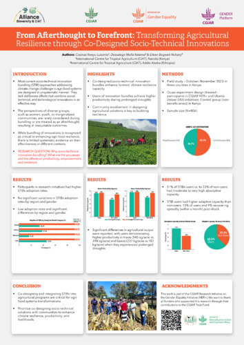 From afterthought to forefront: Transforming agricultural resilience through co-designed socio-technical innovations