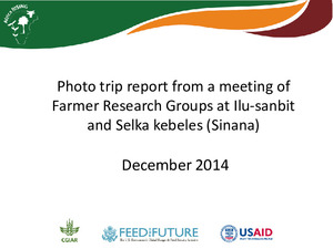 Photo trip report from a meeting of Farmer Research Groups at Ilu-sanbit and Selka kebeles (Sinana), December 2014