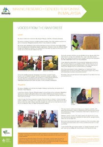 Making research gender-responsive in Malaysia: voices from the rainforest