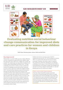 Evaluating nutrition social behaviour change communication for improved diets and care practices for women and children in Kenya