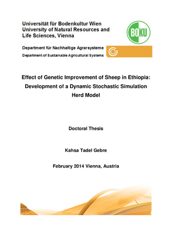 Effect of genetic improvement of sheep in Ethiopia: Development of a dynamic stochastic simulation herd model