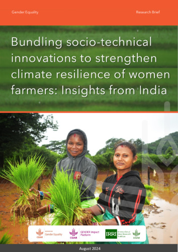 Bundling socio-technical innovations to strengthen climate resilience of women farmers: Insights from India