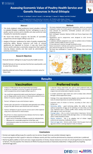 Assessing economic value of poultry health service and genetic resources in rural Ethiopia