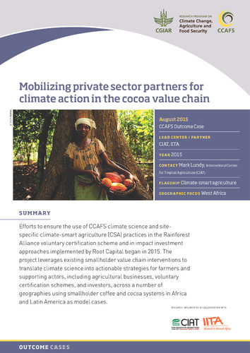 Mobilizing private sector partners for climate action in the cocoa value chain