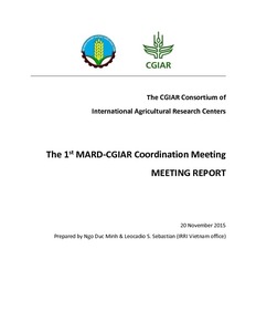Minutes of the MARD-CGIAR Coordination Meeting, Vietnam, November 2015
