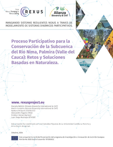 Proceso participativo para la conservación de la subcuenca del río nima, Palmira (Valle del Cauca): Retos y soluciones basadas en naturaleza.