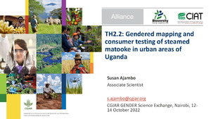 TH2.2: Gendered mapping and consumer testing of steamed matooke in urban areas of Uganda