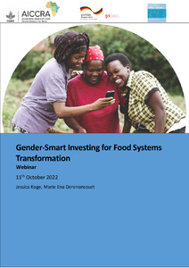 Gender-Smart Investing for Food Systems Transformation Webinar Report