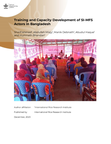 Training and Capacity Development of SI-MFS Actors in Bangladesh