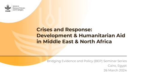 Crises and response: Development & humanitarian aid in Middle East & North Africa