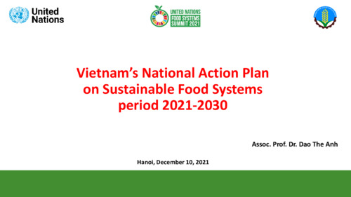 Vietnam’s national action plan on sustainable food systems 2021-2030