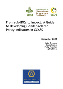 From sub-IDOs to Impact: A Guide to Developing Gender-related Policy Indicators in CCAFS
