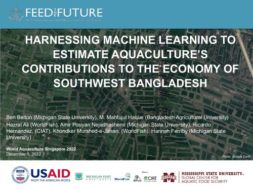 Harnessing Machine Learning to Estimate Aquaculture’s Contributions to The Economy of Southwest Bangladesh