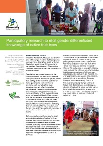 Participatory research to elicit gender differentiated knowledge of native fruit trees