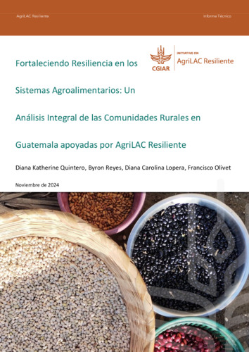 Fortaleciendo resiliencia en los sistemas agroalimentarios: Un análisis Integral de las comunidades rurales en Guatemala apoyadas por AgriLAC resiliente.