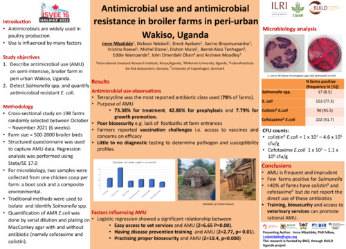 Antimicrobial use and antimicrobial resistance in broiler farms in peri-urban Wakiso, Uganda