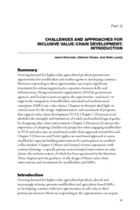 Inclusive value-chain development: challenges and approaches (Introduction)