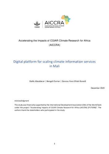 Digital platform for scaling climate information services in Mali