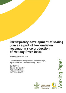 Participatory development of scaling plan as a part of low emission roadmap in rice production of Mekong River Delta