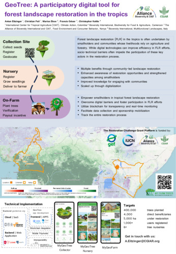 GeoTree: A participatory digital tool for forest landscape restoration in the tropics