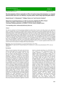 The determination of direct and indirect effects of carbon isotope discrimination (Delta), stomatal characteristics and water use efficiency on grain yield in wheat using sequential path analysis.