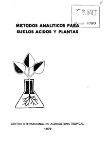 Métodos analíticos para suelos ácidos y plantas