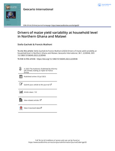 Drivers of maize yield variability at household level in northern Ghana and Malawi