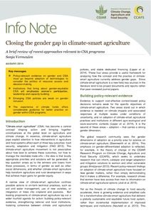Closing the gender gap in climate-smart agriculture