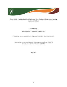 Sustainable intensification and diversification of maize-based farming systems in Malawi: Final Report for the Period - 1 April 2012-31 March 2013