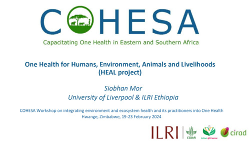 One Health for Humans, Environment, Animals and Livelihoods (HEAL project)