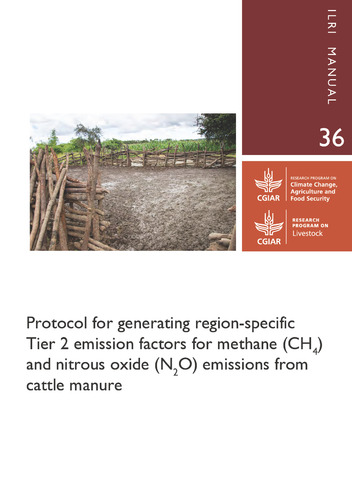 Protocol for generating region-specific Tier 2 emission factors for methane (CH4) and nitrous oxide (N2O) emissions from cattle manure