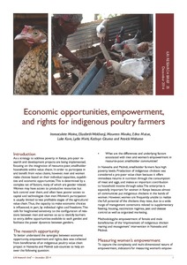 Economic opportunities, empowerment, and rights for indigenous poultry farmers