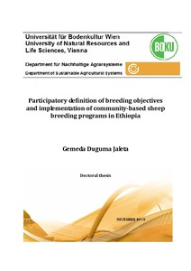 Participatory definition of breeding objectives and implementation of community based sheep breeding programs in Ethiopia