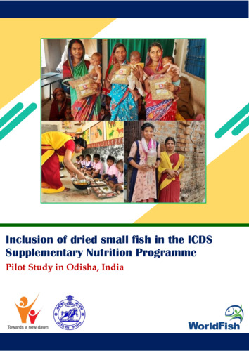 Inclusion of dried small fish in the ICDS Supplementary Nutrition Programme Pilot Study in Odisha, India